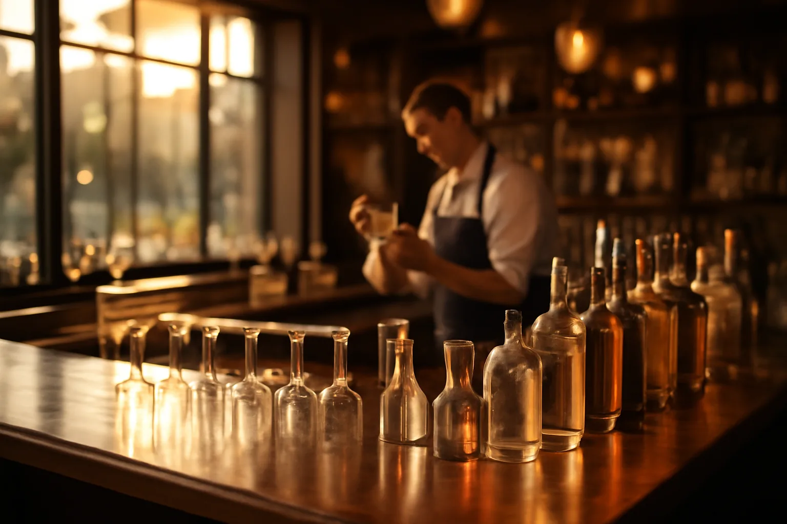 Restaurant bar interior illustrating the real-world cost of a California liquor license