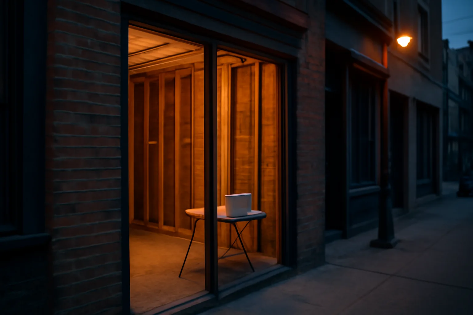 Empty NYC restaurant storefront mid-renovation while awaiting liquor license approval