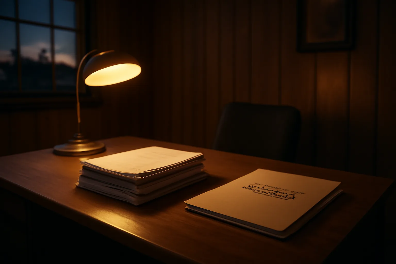 Desk with liquor license paperwork and court records folder, symbolizing felon liquor license review in Texas
