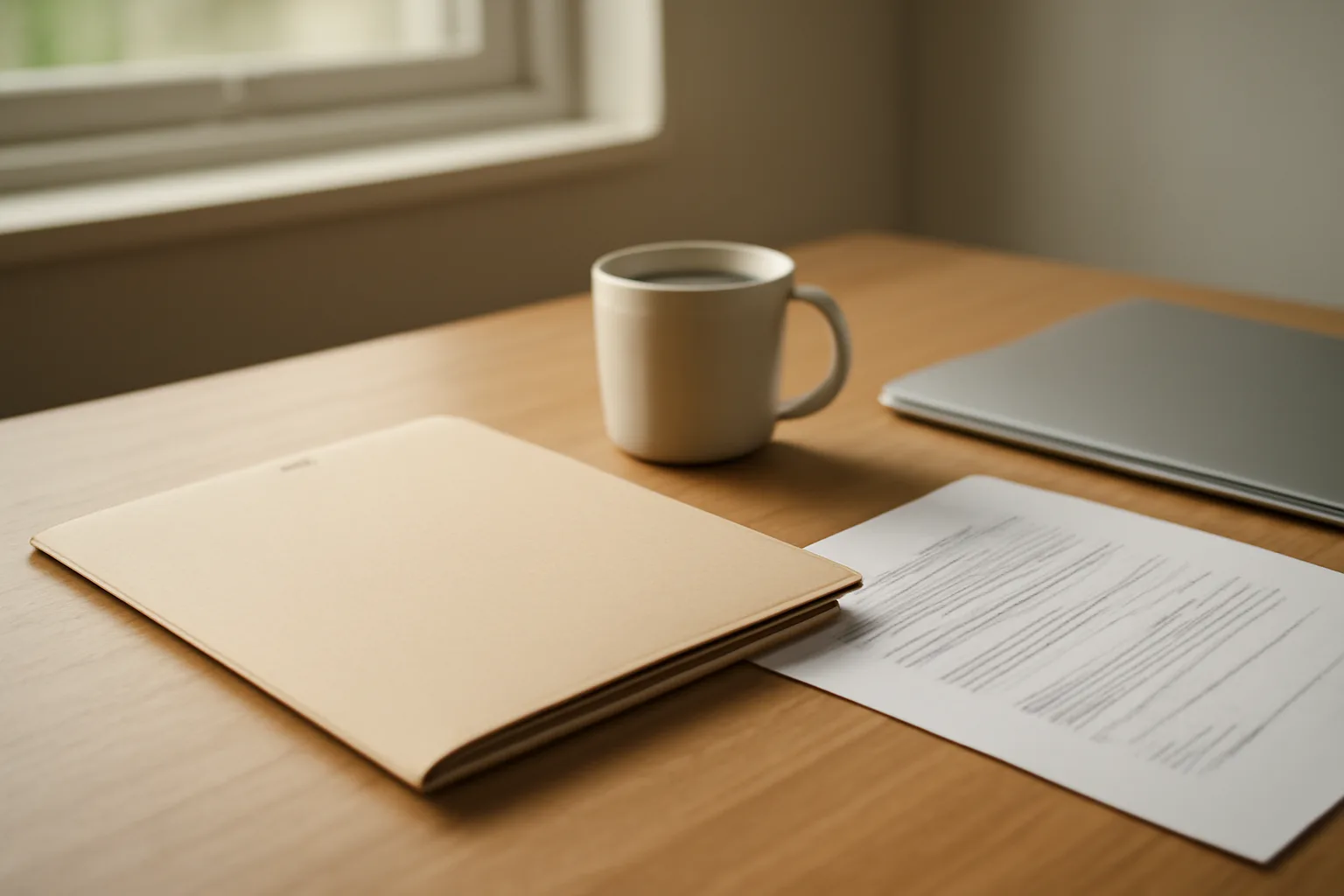 Desk scene representing paperwork involved in finding an attorney or filing a Florida liquor license