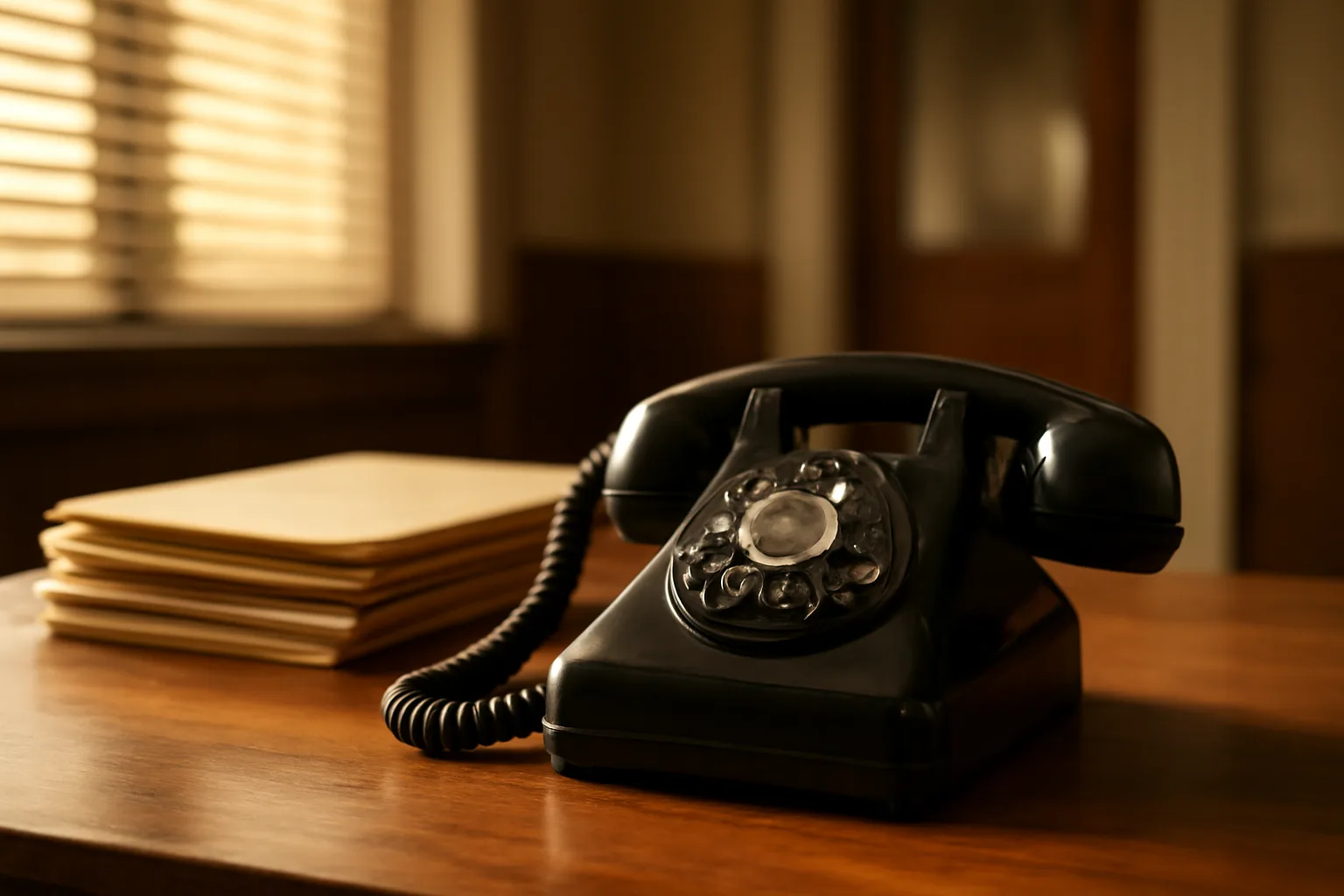 Office desk phone representing calls to Florida licensing agencies for bar owners